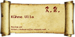 Kühne Ulla névjegykártya