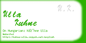ulla kuhne business card